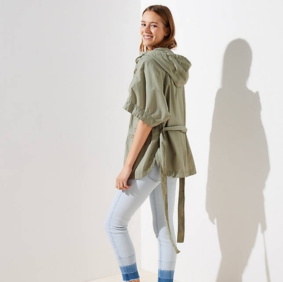 • loft • lightweight hooded poncho jacket - Picture 2 of 8
